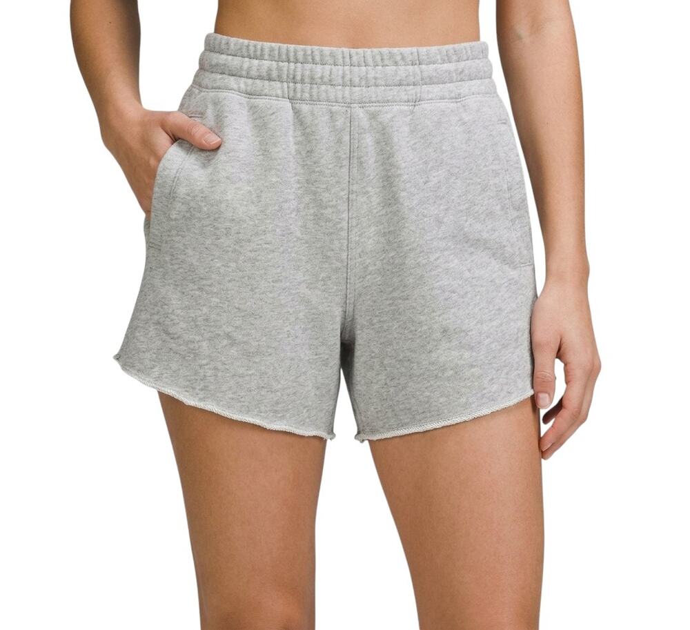 Aerie High Waisted Raw Hem Gray Shorts with Pockets Women’s XS NWOT
